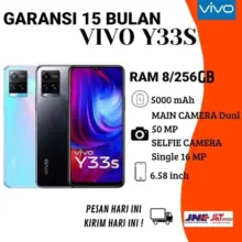 HP Vivo Y33s RAM 8GB ROM 256GB Smartphone Android Original Layar 6.58 Inch Kamera 50MP Baterai 5000mAh Garansi Resmi
