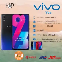 Vivo Y93 RAM 8GB ROM 256GB Layar 6.2 Inci Kamera 13MP Baterai 4030mAh Smartphone Android Murah