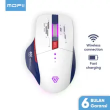 MOFii Mouse Wireless Gaming Rechargeable 1600DPI dengan Fast Charging Type C dan RGB
