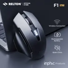 Mouse Gaming Wireless Inphic F1 Silent Click Rechargeable Battery Ergonomis Presisi Untuk Semua Jenis Permainan