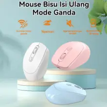 Mouse Silent Click M107 Wireless Bluetooth Nirkabel Senyap Ergonomis Ringan Baterai Tahan Lama Untuk Laptop Dan Komputer