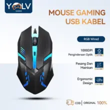 YLV Mouse Gaming Kabel USB RGB 1000DPI dengan Desain Ergonomis dan Silent Click untuk Laptop dan PC