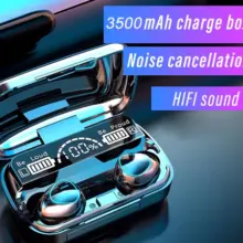 TWS M10 Earphone Bluetooth 5.3 Mini LED Display Powerbank Bass Kuat Suara Jernih