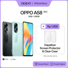 Oppo A58 NFC 8GB RAM 128GB Layar FHD Plus 90Hz Dual Speaker Kamera 50MP Baterai 5000mAh SuperVOOC 33W