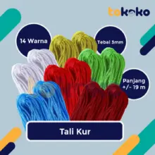 Tali Kur Butterfly 3mm 50 Gram Panjang 19 Meter Pilihan Warna untuk Tas dan Kerajinan