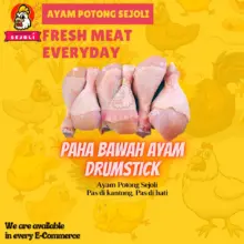 Sejoli Paha Bawah Ayam Drumstick Fresh Frozen 1kg Ayam Potong Segar Halal