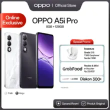OPPO A5i Pro 8GB RAM 128GB Layar 6.67 Inci Baterai 6000mAh Fast Charging 45W Tahan Air