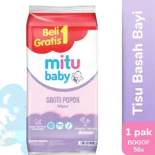 Mitu Baby Wipes Tisu Basah Ganti Popok 50 Lembaran Buy 1 Get 1 Populer