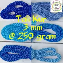 Tali Kur PP 3mm Berat 250 Gram Panjang 93 Meter Variasi 90 Warna untuk Rajut dan Kerajinan