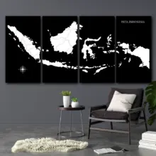 Poster Dinding Peta Indonesia 1 Set Aesthetic Premium Hiasan Rumah Cafe Gaming Room