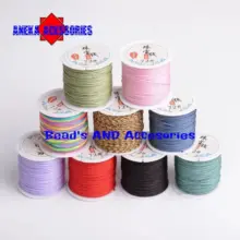 Tali Giok Cina Shambala Macrame Diameter 0.8 mm Benang Kuat untuk Kerajinan Gelang dan Kalung