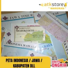 Peta Lipat Indonesia Ukuran Besar 109 x 79 cm Pilihan Pulau Provinsi dan Kabupaten