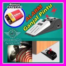 Alarm Ganjal Pintu Anti Maling 120dB + Bonus Baterai – Penjaga Rumah Tanpa Ribet