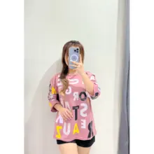 Sweater Oversize Wanita Lengan 7/8 Babyterry Poly Nyaman untuk Gaya Kasual dan Muslimah