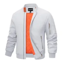 Backforth Jaket Bomber Vintage Taslan ZN Retro dengan Lapisan Furring Dakron Tebal