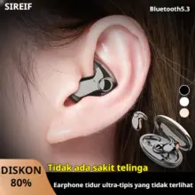 Earphone Tidur Nirkabel Bluetooth 5.3 Ultra Tipis Nyaman Dipakai Lama Suara Jernih Tahan Keringat