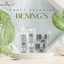 Bening’s Skincare Paket Eksklusif Day Cream Night Cream Toner dan Facial Wash untuk Kulit Cerah dan Glowing