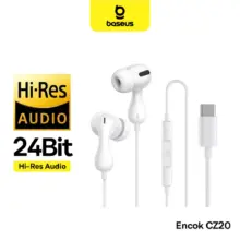 Baseus Encok CZ20 Headset Wired Earphone Type C dengan Mic Suara Jernih Hi Res Audio