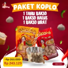 Paket Koplo mBAKSOimah Isi Tahu Bakso Bakso Halus dan Bakso Urat Jumbo