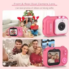 Kamera Mainan Anak 48MP Dual Lensa Layar IPS 2.4 Inci dengan Tripod dan Kartu Memori 32GB