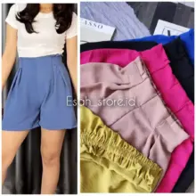 Hotpants Wanita Crinkle Premium Celana Pendek Santai Trendy Model Rample