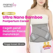Mamajoy Korset Bamboo Postpartum Belly Band Pelangsing Pasca Melahirkan dengan Dukungan Extra