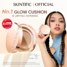 Skintific Cover All Perfect Cushion Foundation High Coverage dengan SPF 35 PA++++ dan Kandungan Skincare Tahan Lama