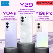 Vivo Y04s Y19s Pro Y29 RAM Hingga 8GB ROM 256GB Baterai Besar 6000mAh Layar Luas Garansi Resmi