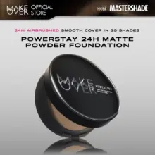 Make Over Powerstay 24H Matte Powder Foundation Bedak Padat dengan Airbrushed Smooth Cover dan Triple Oil Control
