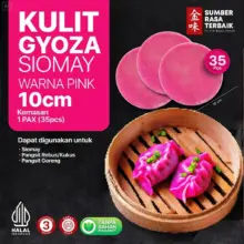 Kulit Siomay Gyoza Pink 10cm Halal Isi 35 Lembar Lentur Cocok Untuk Dimsum dan Wonton