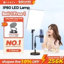 INBEX Lampu Studio Panel LED IP80 80W Pencahayaan Profesional Fotografi Live Streaming Video Konten Kreator
