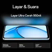 OPPO A60 RAM 8GB+8GB ROM 256GB Layar Ultra Cerah 950nit Desain Tipis 7.68mm Baterai Tahan Lama 45W SUPERVOOC