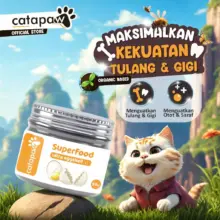 Catapaw Superfood Eggshell Powder Suplemen Kalsium Organik untuk Tulang dan Gigi Kucing 50gr