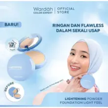 Wardah Lightening Powder Foundation Light Feel SPF 40 PA++++ dengan Perlindungan Blue Light dan Tekstur Ringan