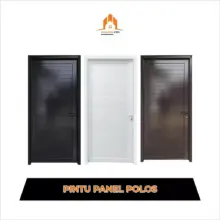 Pintu Aluminium Panel TBNS Anti Karat Tahan Api Lengkap dengan Kusen dan Kunci