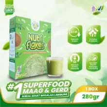 Nutriflakes Sereal Umbi Garut Minuman Serbuk Sehat Untuk Maag Gerd Asam Lambung Diet dan Pencernaan