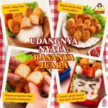 Shrimp Roll Warisan Ibu Frozen Food Isi 8 Pcs Nugget Udang Premium Praktis Siap Goreng