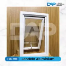 Jendela Aluminium DAP Ukuran 50 x 150 dengan Kusen Kokoh Kaca 5mm Anti Rayap dan Anti Karat