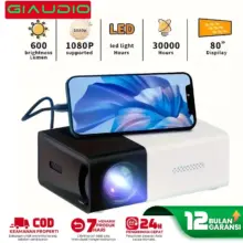 Giaudio YG300 Proyektor Mini Portable Full HD LED Home Theater Dukungan Mirroring