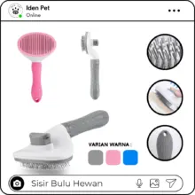 Sisir Grooming Anjing dan Kucing dengan Tombol Pembersih Otomatis
