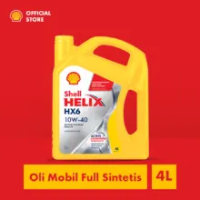 Shell Helix HX6 10W40 4L Oli Mobil Full Sintetis Berkualitas