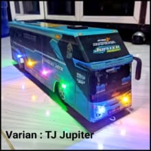 Miniatur Bus Telolet Basuri Full Lampu & Remote ā Custom Nama, Foto, Livery | Handmade UMKM Berkualitas