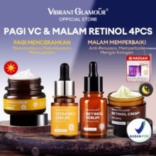 Vibrant Glamour Paket Serum & Krim Niacinamide 5% + Retinol – Perawatan Kulit Pagi & Malam untuk Kulit Cerah, Halus, dan Bebas Noda