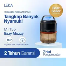 LEKA MT135 Eazy Mozzy Penangkap Nyamuk Elektrik dengan Lampu UV Aman untuk Anak dan Hewan