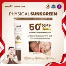 Moell Physical Sunscreen Anak SPF 50 PA++++ Broad Spectrum Water Resistant 30ml Skincare Bayi dan Anak