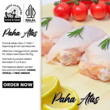 Chick’n Rans Paha Ayam Atas Segar 1kg Halal Fresh Dipotong Hari Pemesanan