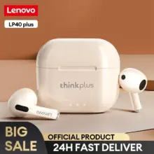 Lenovo Thinkplus LP40 PLUS Earphone Bluetooth V5.3 TWS Wireless Headset Original Suara Stereo Jernih