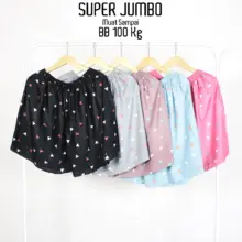 Celana Pendek Wanita Jumbo Motif Segitiga Bahan Rayon Adem Nyaman Sehari Hari