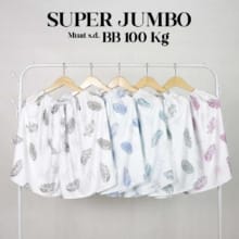 Celana Pendek Wanita Jumbo Quill Motif Daun Rayon Adem Nyaman All Size Muat Hingga 100 Kg