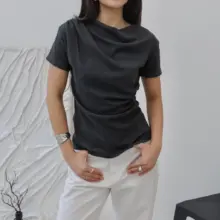 Apollo Top Atasan Knit Wanita Premium Ribbed Knit Lengan Pendek Nyaman dan Modis